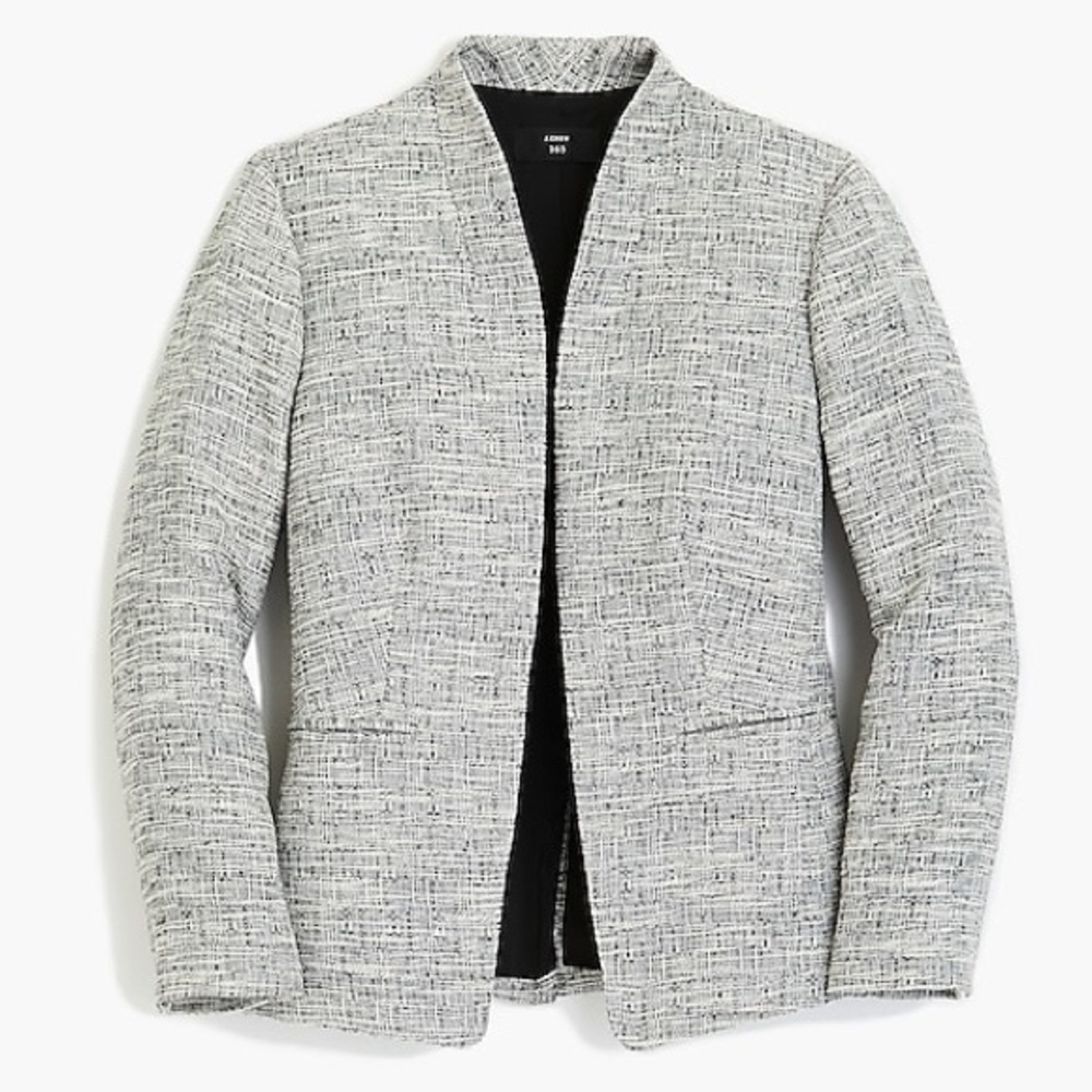 J. Crew Going-out blazer in black & white tweed 4
